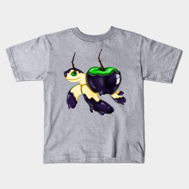 Candy apple turtle Kids T-Shirt by Hooked on